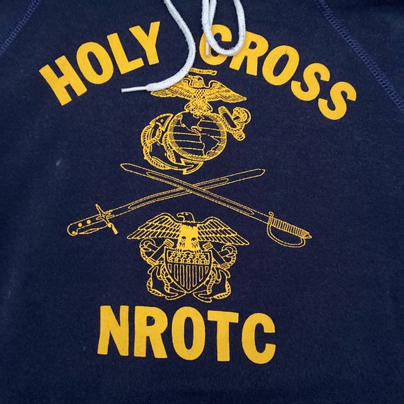Vintage USMC raglan sweatshirt Holy Cross ROTC - Picture 2 of 7